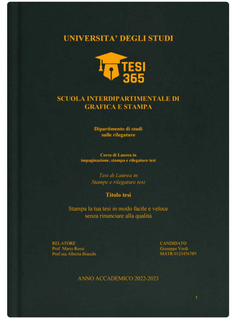 Tipologia rilegatura Smart Similpelle liscia color Verde
