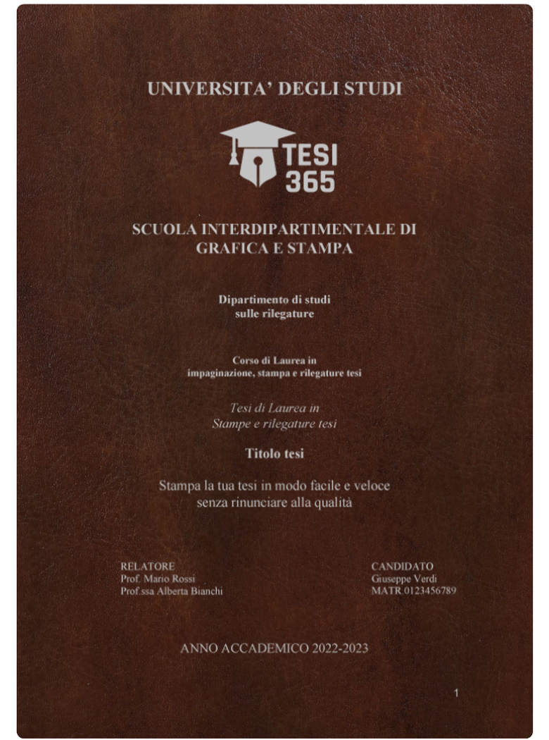 Tipologia rilegatura Smart Exclusive Nappa&cuoio effetto Cuoio