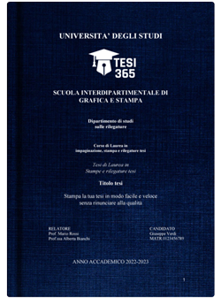 Tipologia rilegatura Tradition effetto Seta color Blu notte telato